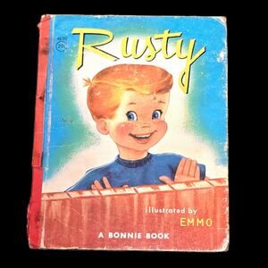 Rusty Illustrated by Emmo A 1958 Bonnie Book VTG Childrens Picture Book